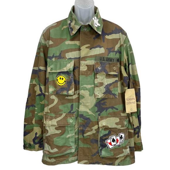 Topson Down Other - Topson Down Men’s Medium Camouflage Military Streetwear Jacket‎ With Patches